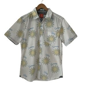 Free Planet Daily Short Sleeves Tropical Vibes Shirt sz M